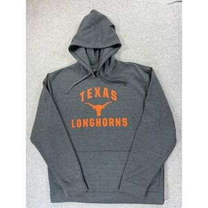 Texas Longhorns Screened‎ Logo Campus Hoodie Sweatshirt (Men's Large) Gray